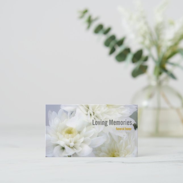 Tarjeta de visita floral (Anverso de pie)