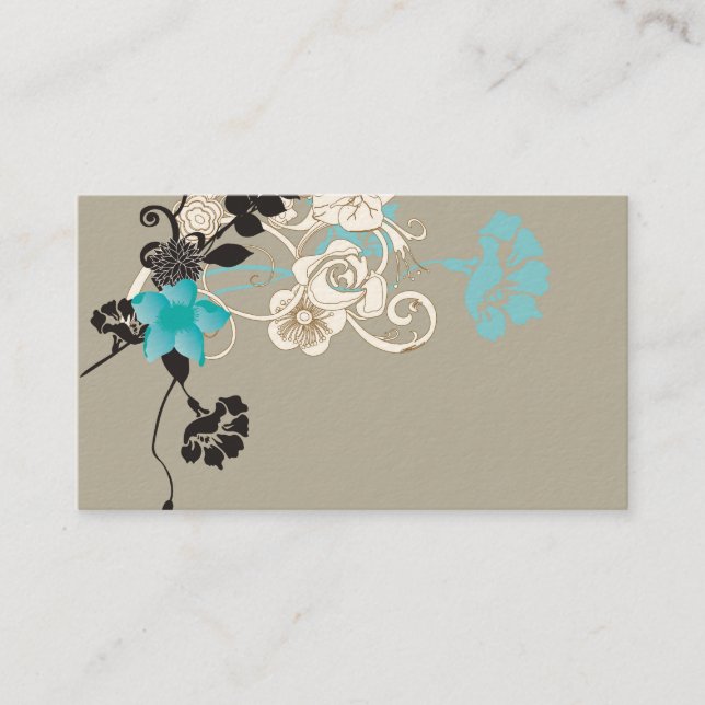 Tarjeta de visita floral (Anverso)