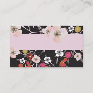 Tarjeta de visita floral