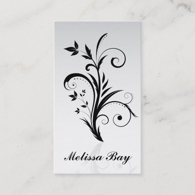 Tarjeta de visita floral (Anverso)