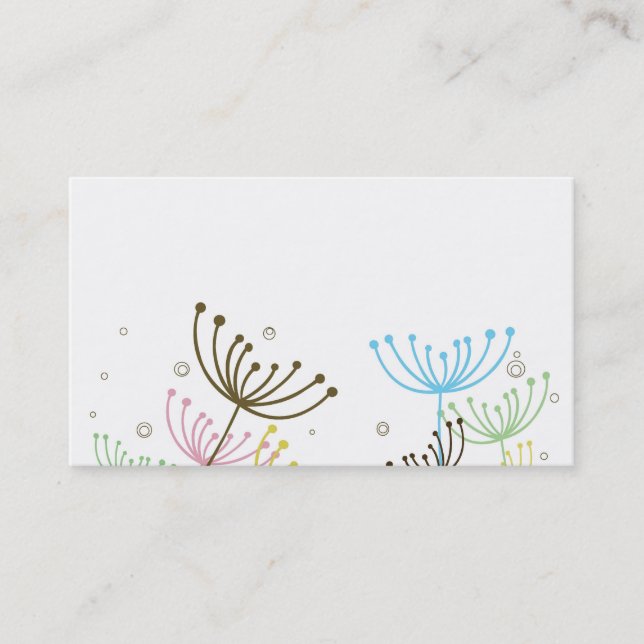 Tarjeta de visita floral (Anverso)