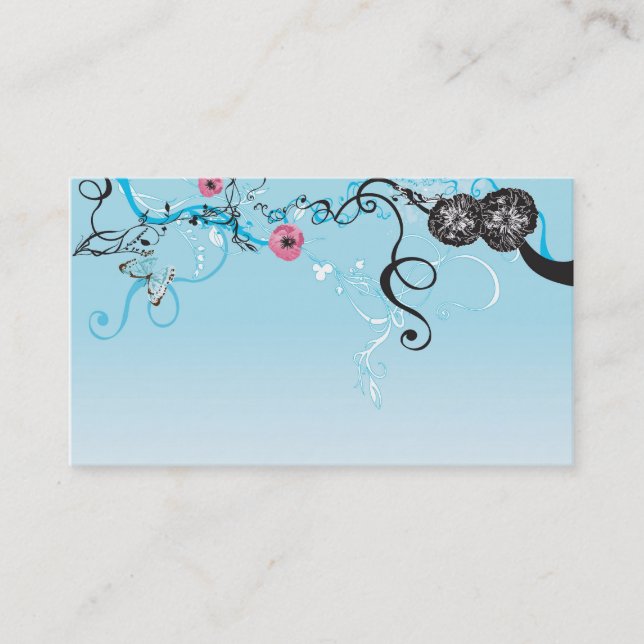 Tarjeta de visita floral (Anverso)