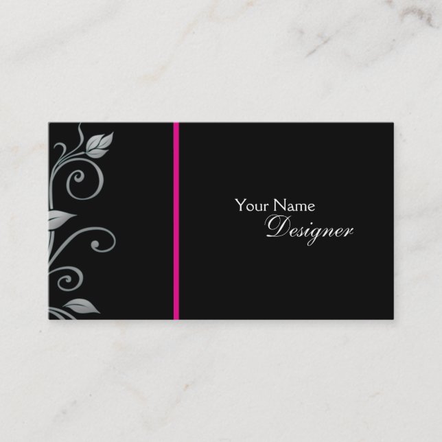 Tarjeta de visita floral (Anverso)