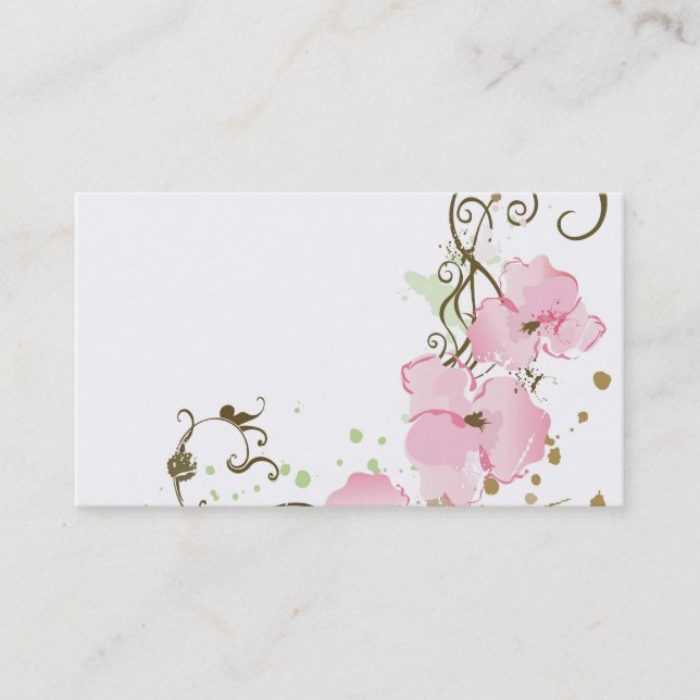 Tarjeta de visita floral (Anverso)