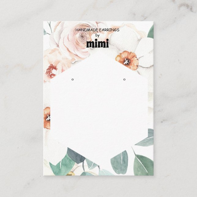 Tarjeta de visita Floral (Anverso)