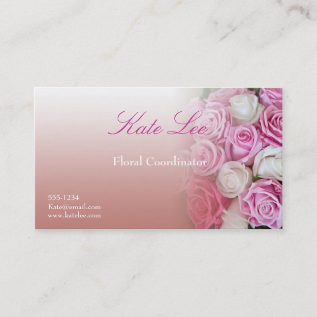 Tarjeta de visita floral (Anverso)