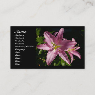 Tarjeta de visita floral