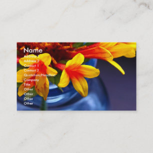 Tarjeta de visita floral