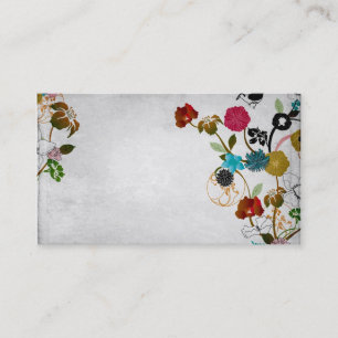 Tarjeta de visita floral