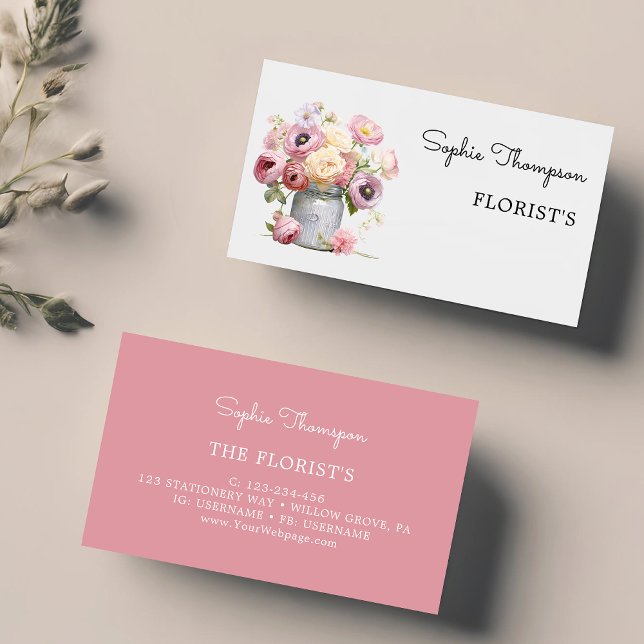 Tarjeta De Visita Floral (Subido por el creador)