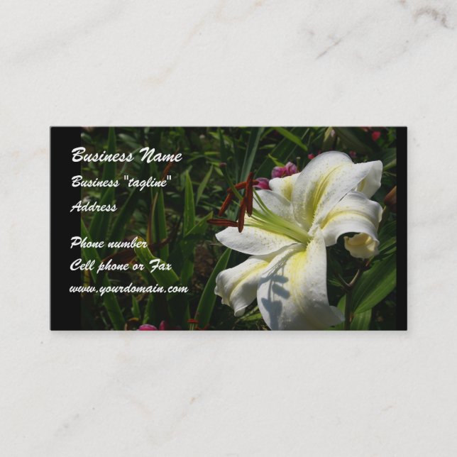 Tarjeta de visita floral (Anverso)