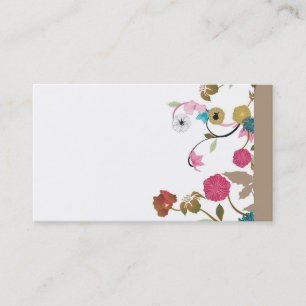 Tarjeta de visita floral