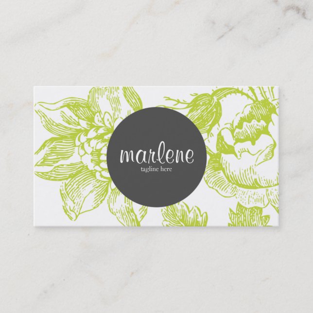 tarjeta de visita floral (Anverso)
