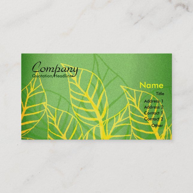 Tarjeta de visita floral (Anverso)