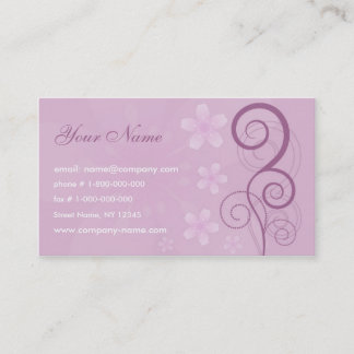 Tarjeta De Visita Floral