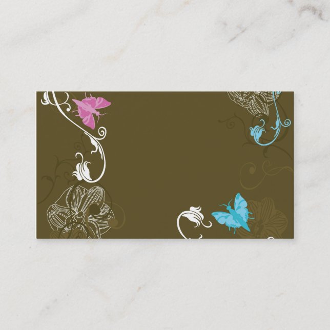 Tarjeta de visita floral (Anverso)