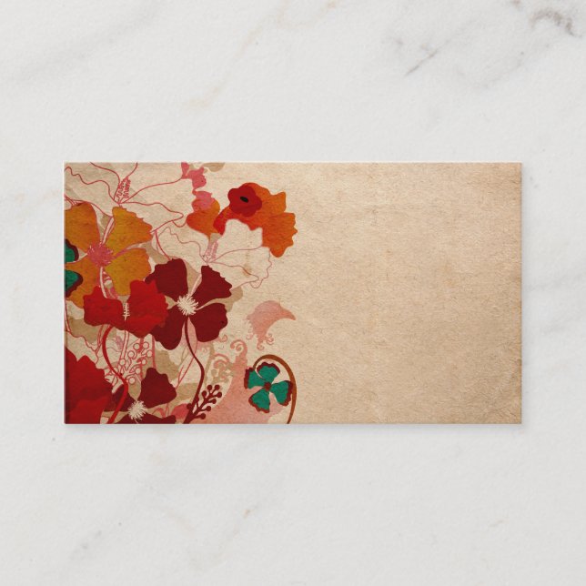 Tarjeta de visita floral (Anverso)