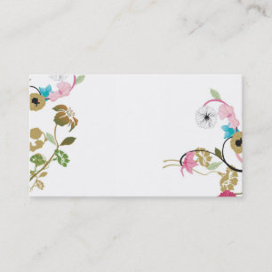 Tarjeta de visita floral