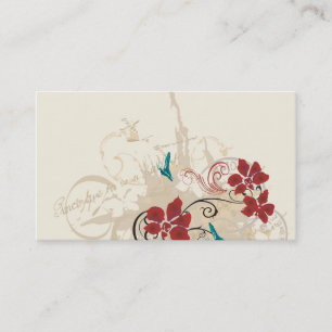 Tarjeta de visita floral