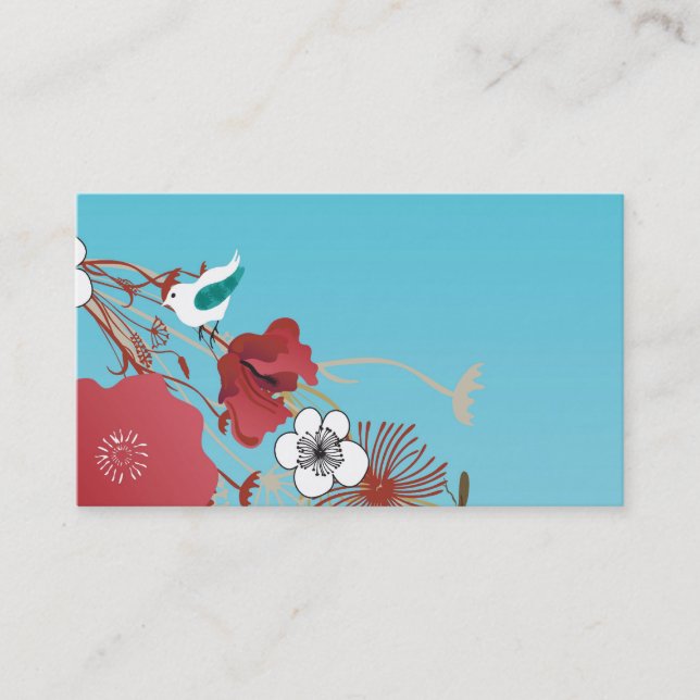 Tarjeta de visita floral (Anverso)