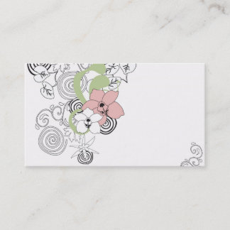 Tarjeta de visita floral