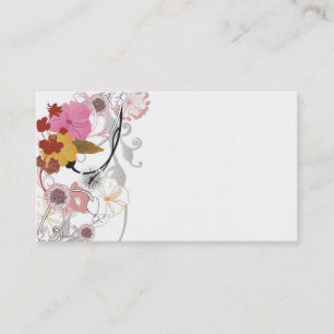 Tarjeta de visita floral