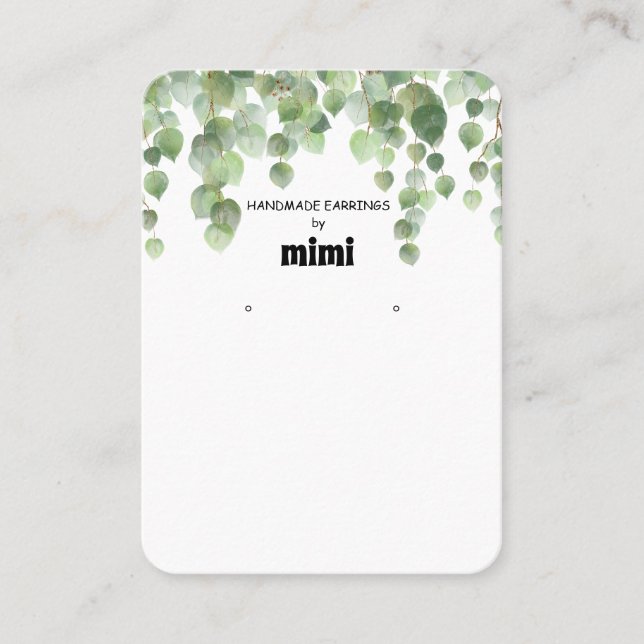 Tarjeta de visita Floral (Anverso)