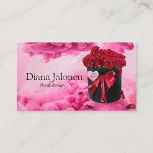 Tarjeta De Visita Floral Acuarela Moderna Elegante Florista