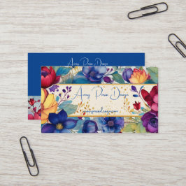 Tarjeta De Visita Floral Acuarela Vintage