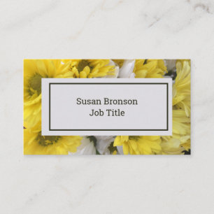 Tarjeta De Visita Floral Amarillo Primavera