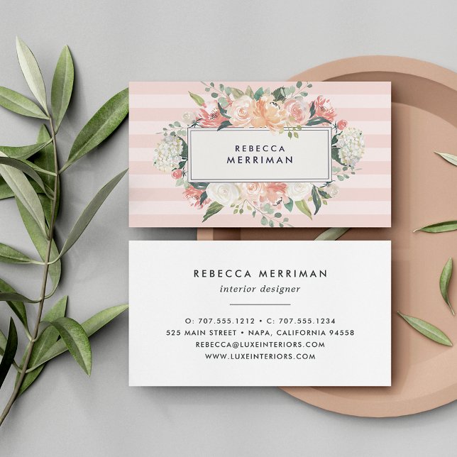 Tarjeta De Visita Floral antigua y banda Rubor (Subido por el creador)