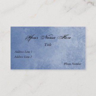 Tarjeta de visita floral azul