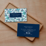 Tarjeta De Visita Floral azul boho vintage<br><div class="desc">Personalizado económico imprimió tarjetas de visita personalizadas con su nombre e información de contacto. Este elegante diseño de moda cuenta con un fondo de impresión floral azul boho vintage. Utilice las herramientas de diseño para editar el texto con las fuentes y colores que desee. Cambie el color de fondo o...</div>