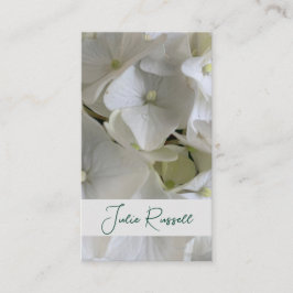 Tarjeta De Visita Floral blanca simple de celebración del matrimonio