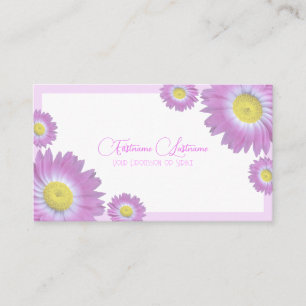 Tarjeta De Visita Floral boda flores rosadas caligrafía QR Código