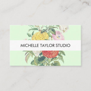 Tarjeta de visita floral botánica personalizada