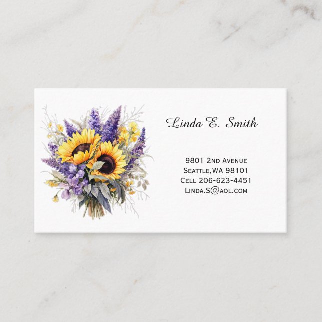 Tarjeta De Visita Floral Classic Calling Card (Anverso)