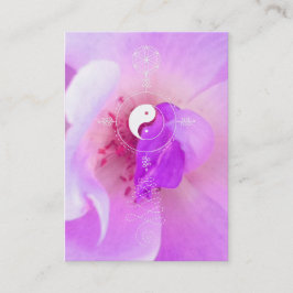 Tarjeta De Visita Floral color de rosa violeta de la lavanda rosada