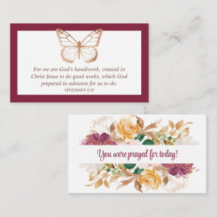 Tarjeta De Visita Floral Cristiano Fuiste Orado