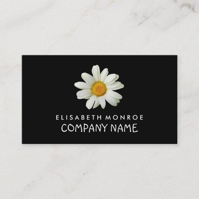 Tarjeta De Visita Floral Daisy, Floristry (Anverso)