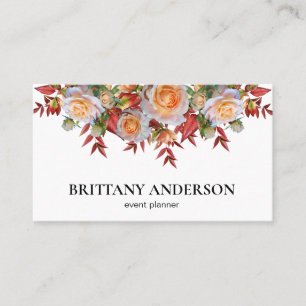 Tarjeta De Visita Floral de acuarela Minimalista profesional moderna