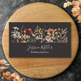 Tarjeta De Visita Floral de acuarela silvestre personalizada