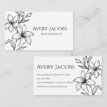 Floral de boho blanco y negro moderna única