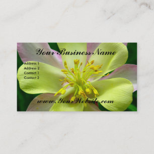 Tarjeta de visita Floral de Columbine