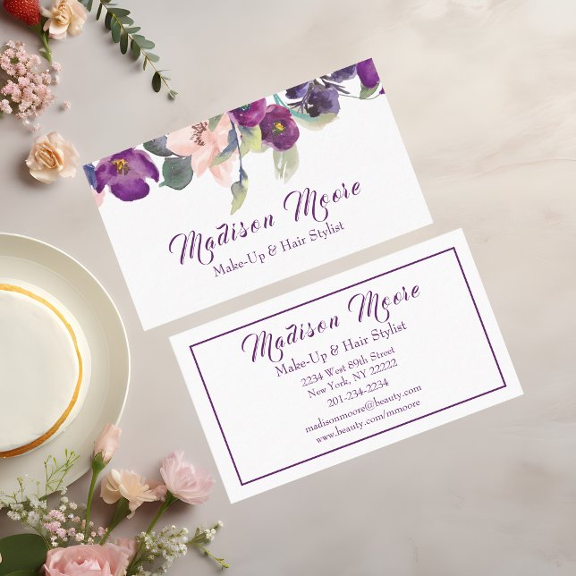 Tarjeta De Visita Floral de diseño moderno (Subido por el creador)