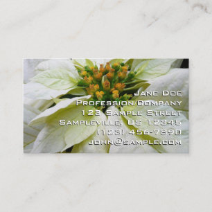 Tarjeta De Visita Floral de feriado de Navidades elegantes de Poinse