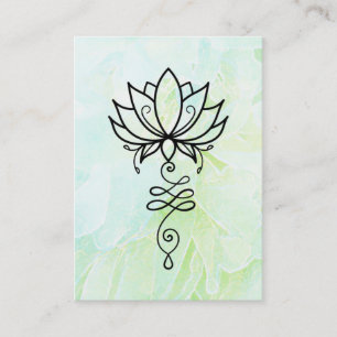 Tarjeta De Visita *~* Floral de geometría sagrada de Lotus Yoga Nir