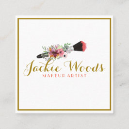 Tarjeta de visita floral de la acuarela