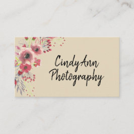 Tarjeta de visita floral de la fotografía