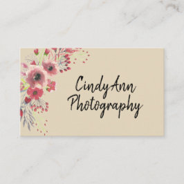 Tarjeta de visita floral de la fotografía